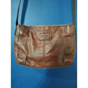 Lucky Brand Purse Crossbody Bag Distressed Boho Leather Bag